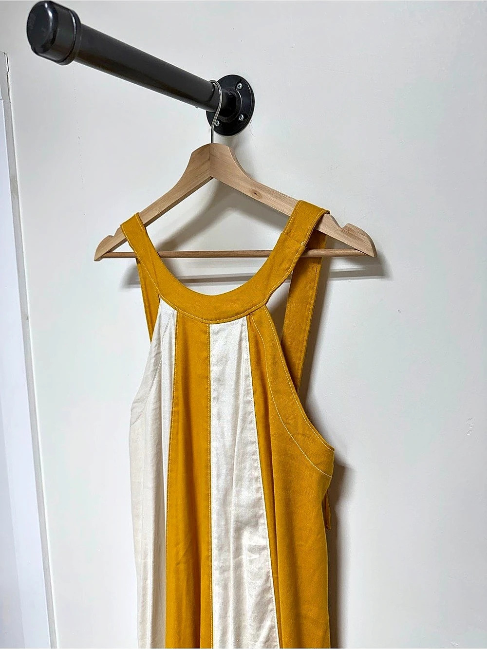 Maeve Striped Maxi Dress in Yellow & White Size Medium NWT